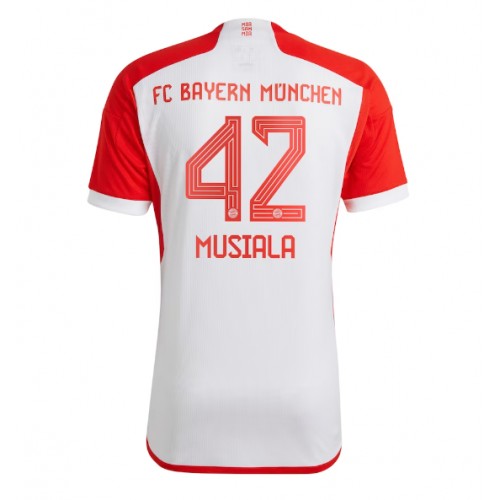 Fotballdrakt Herre Bayern Munich Jamal Musiala #42 Hjemmedrakt 2023-24 Kortermet